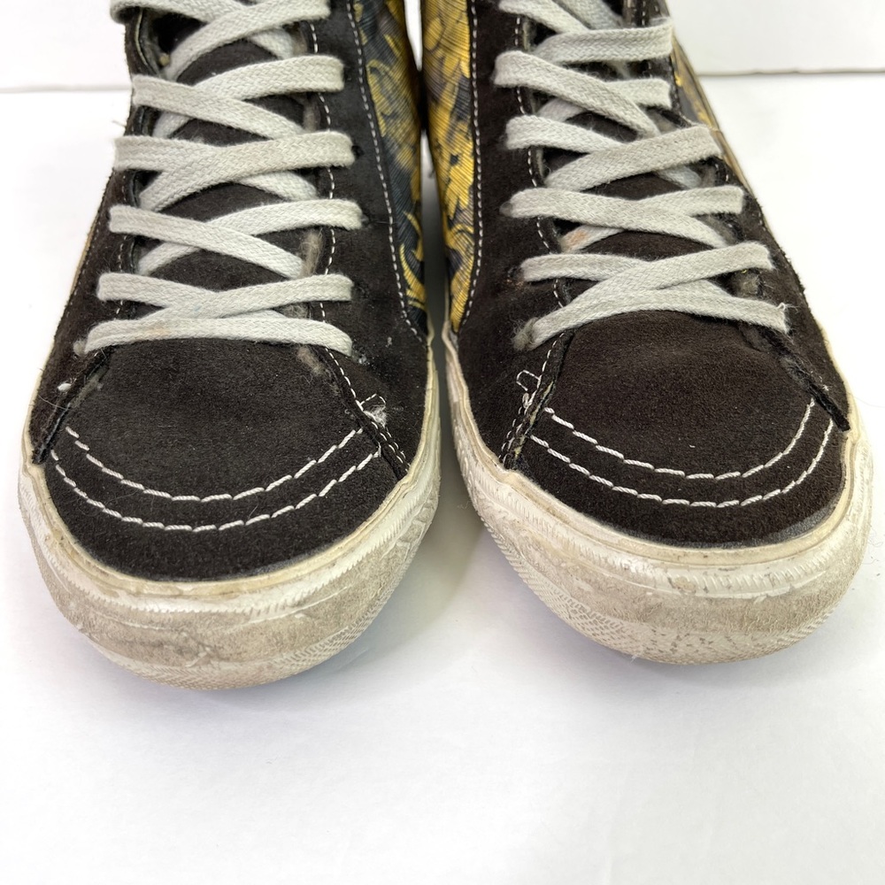 GOLDEN GOOSE Black Yellow Field Slide Sneakers Rare Size 37 - Picture 7 of 15